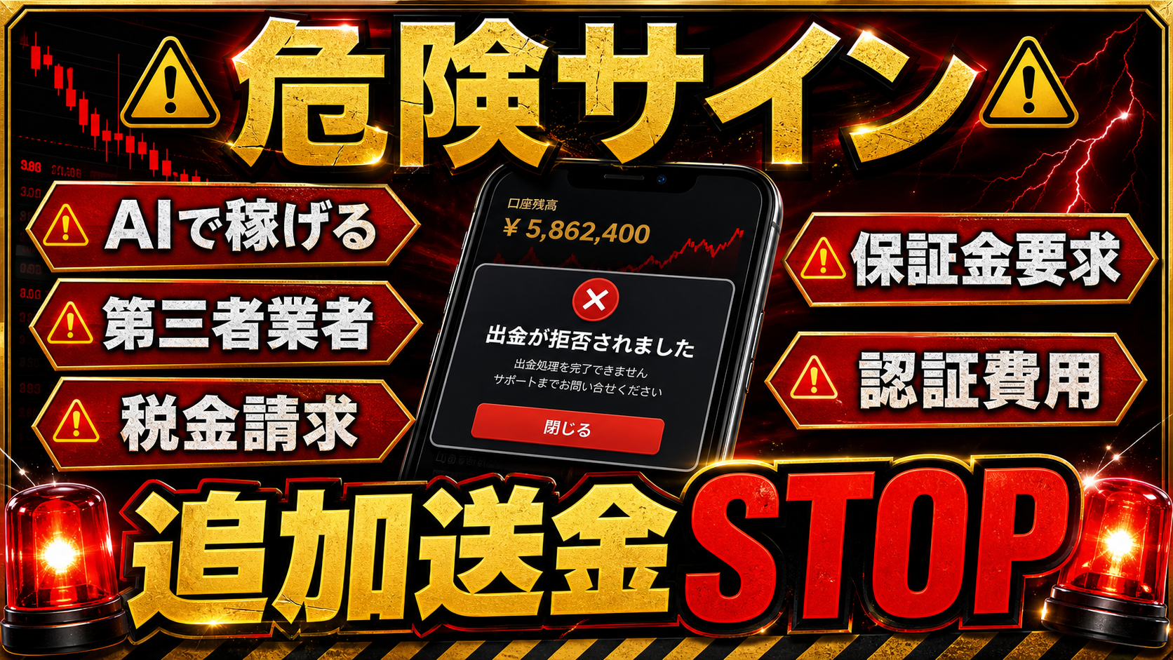TensakuAIの出金トラブルで注意したい危険サイン