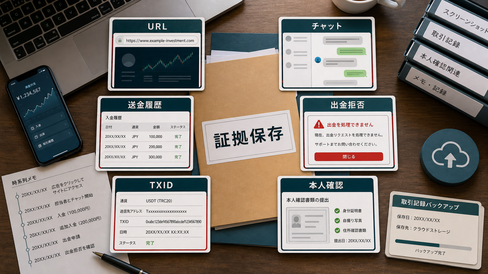Wisdompoint Capital偽サイトで保存すべき証拠