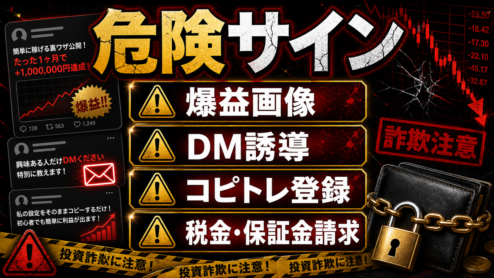 X/Twitter投資アカウントで注意したい危険サイン