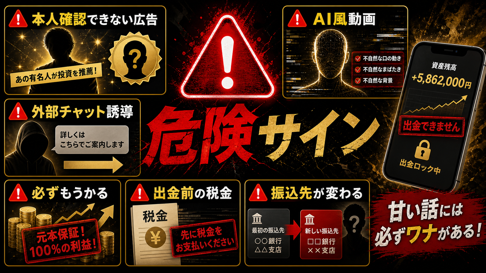 YouTube広告・著名人なりすましで注意したい危険サイン