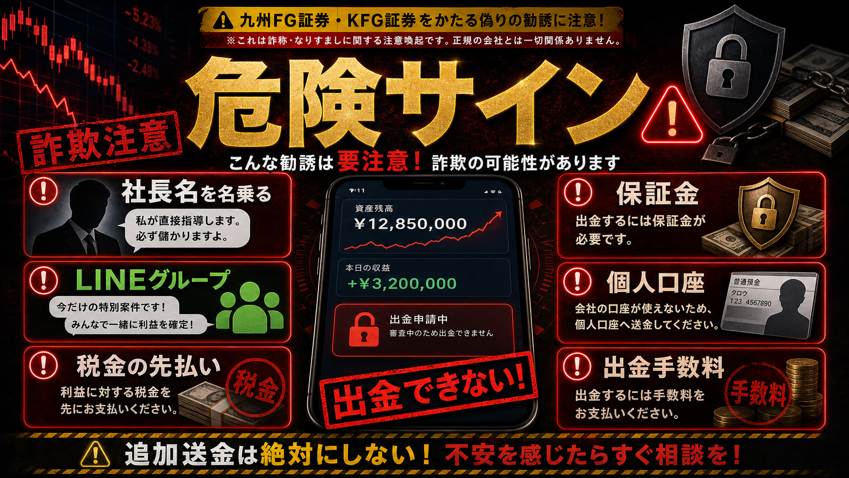九州FG証券（KFG証券）名をかたるSNS勧誘で注意したい危険サイン