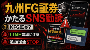 九州FG証券（KFG証券）をかたるSNS勧誘に注意｜社長名・LINE誘導・偽サイトの危険サイン